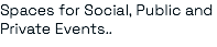Spaces for Social, Public and Private Events..